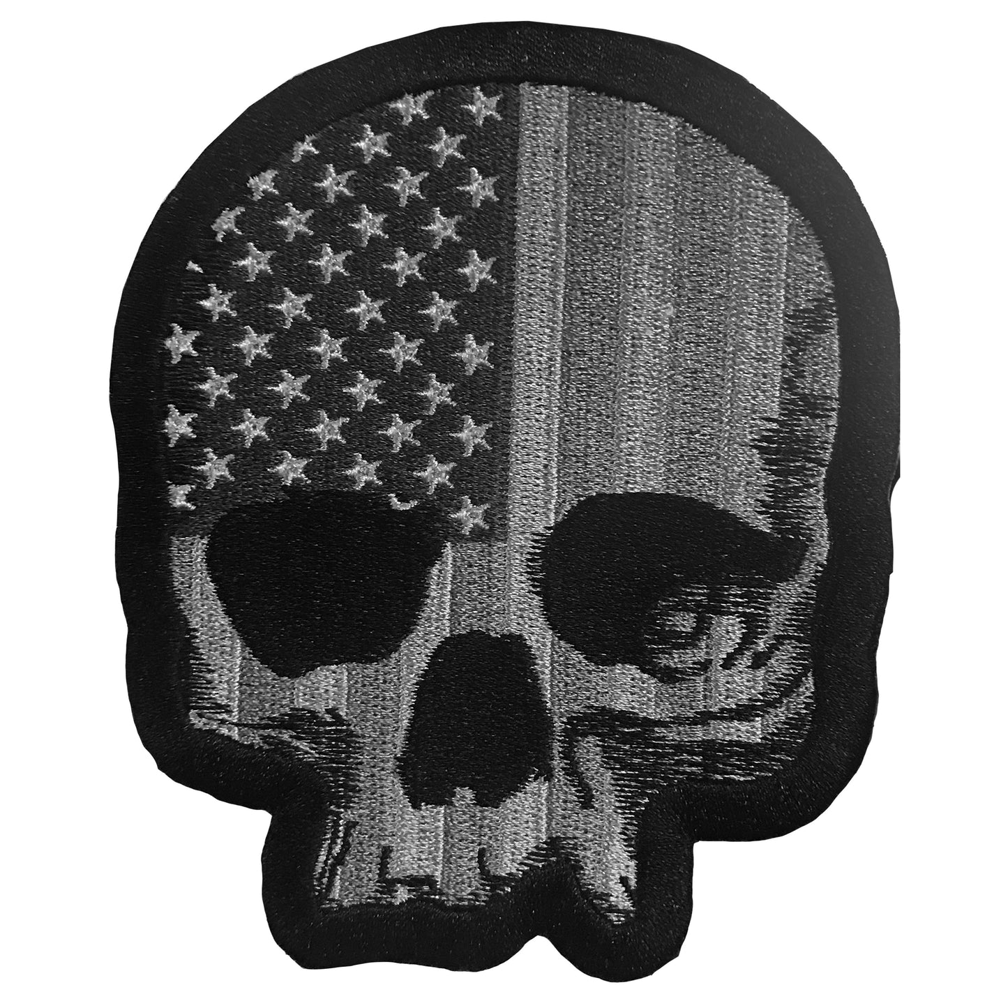 USA Gray Skull Mini Patch