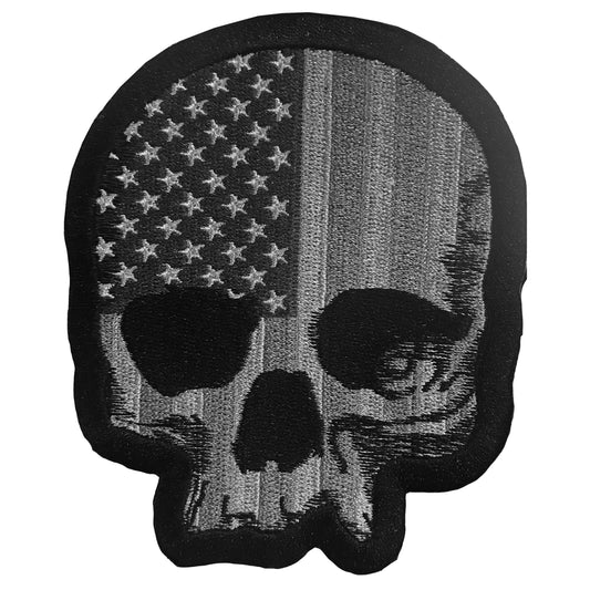 USA Gray Skull Mini Patch