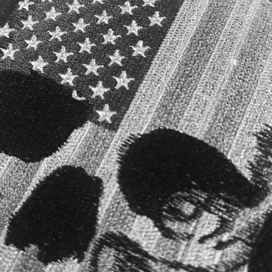 USA Gray Skull Mini Patch