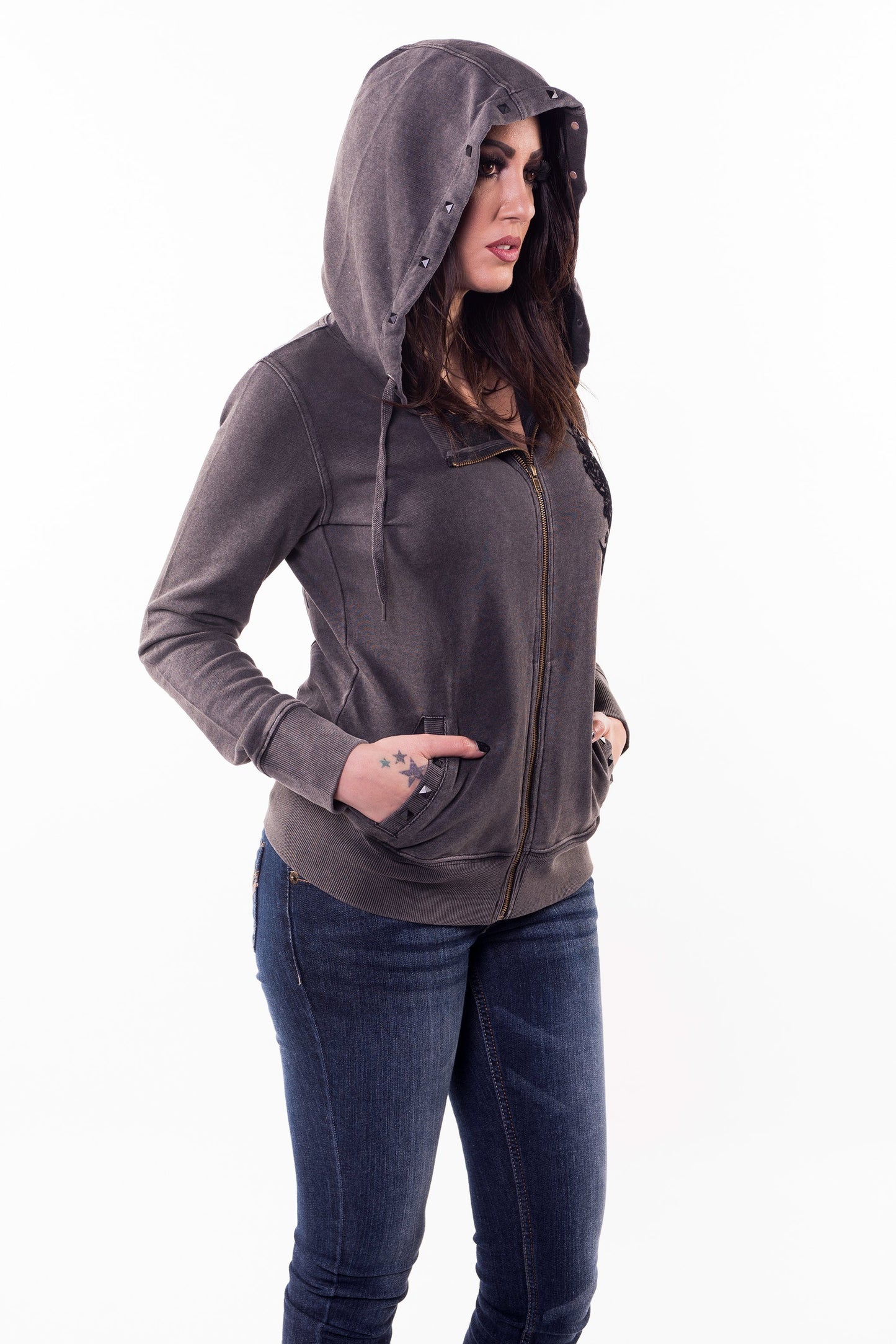 Skull N Crossbones Vintage Wash Hoodie