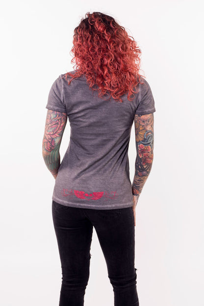 LA USA Motorcycle V-Neck Tee