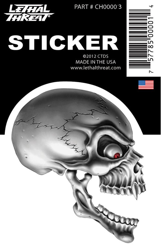 Rude & Crude Decal: Generic Skull Right Red Eyes