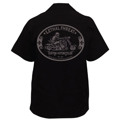 LT Custom Motorcycle Embroidered Work Shirt