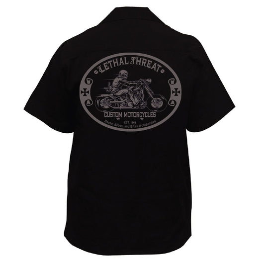 LT Custom Motorcycle Embroidered Work Shirt