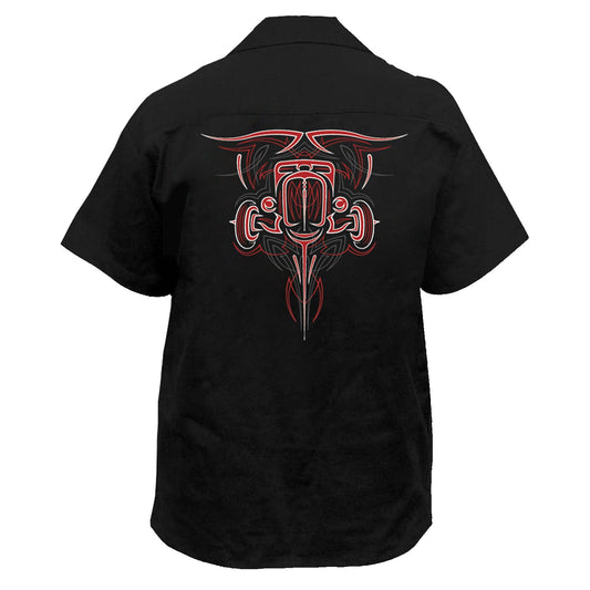 Rat Rod Pinstripe Embroidered Work Shirt