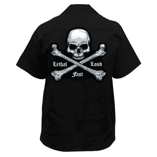Skull N Bones Embroidered Work Shirt
