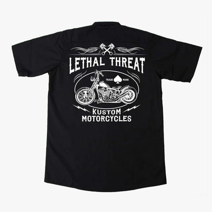 Kustom Motorcycle Embroidered Work Shirt