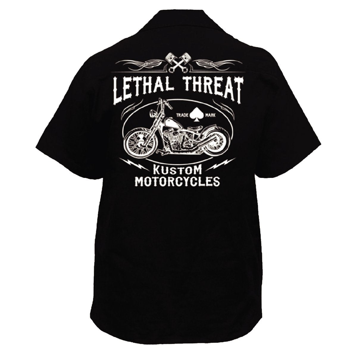 Kustom Motorcycle Embroidered Work Shirt