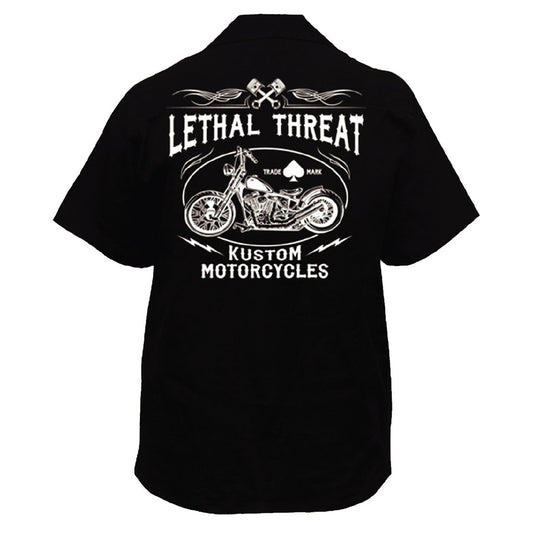 Kustom Motorcycle Embroidered Work Shirt