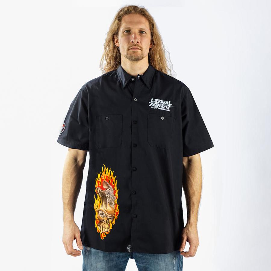 Engine Skull Rip Work Shirt