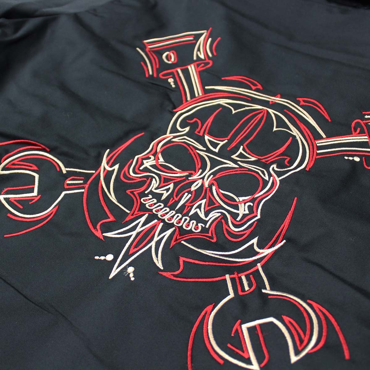 Full Pinstripe Skull Mechanic Jacket