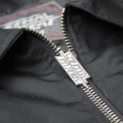 Full Pinstripe Skull Mechanic Jacket