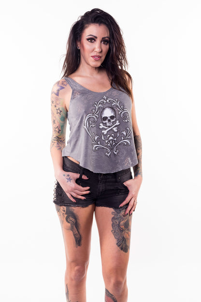 Skull and Crossbones Loose Tank Top