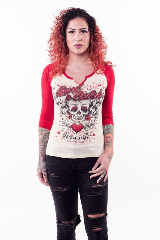 Hard to Catch 3/4 Raglan Sleeve Shirt