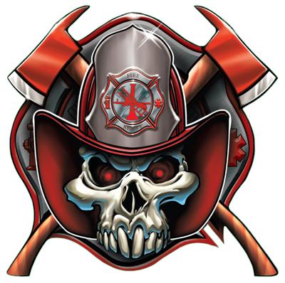 Fireman Skull Graphic