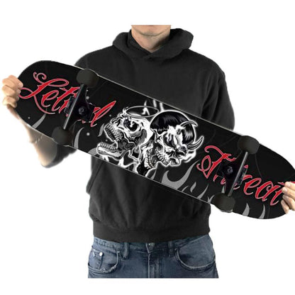 Black & White Angel and Devil Skateboard