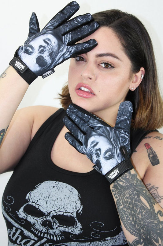 Half Skull Hand Gloves