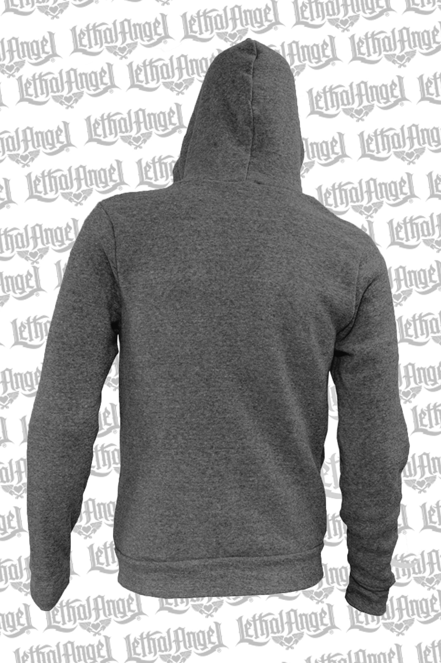 Embroidered Wing Skull Hoodie