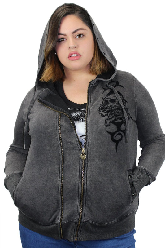 Skull N Crossbones Vintage Wash Hoodie