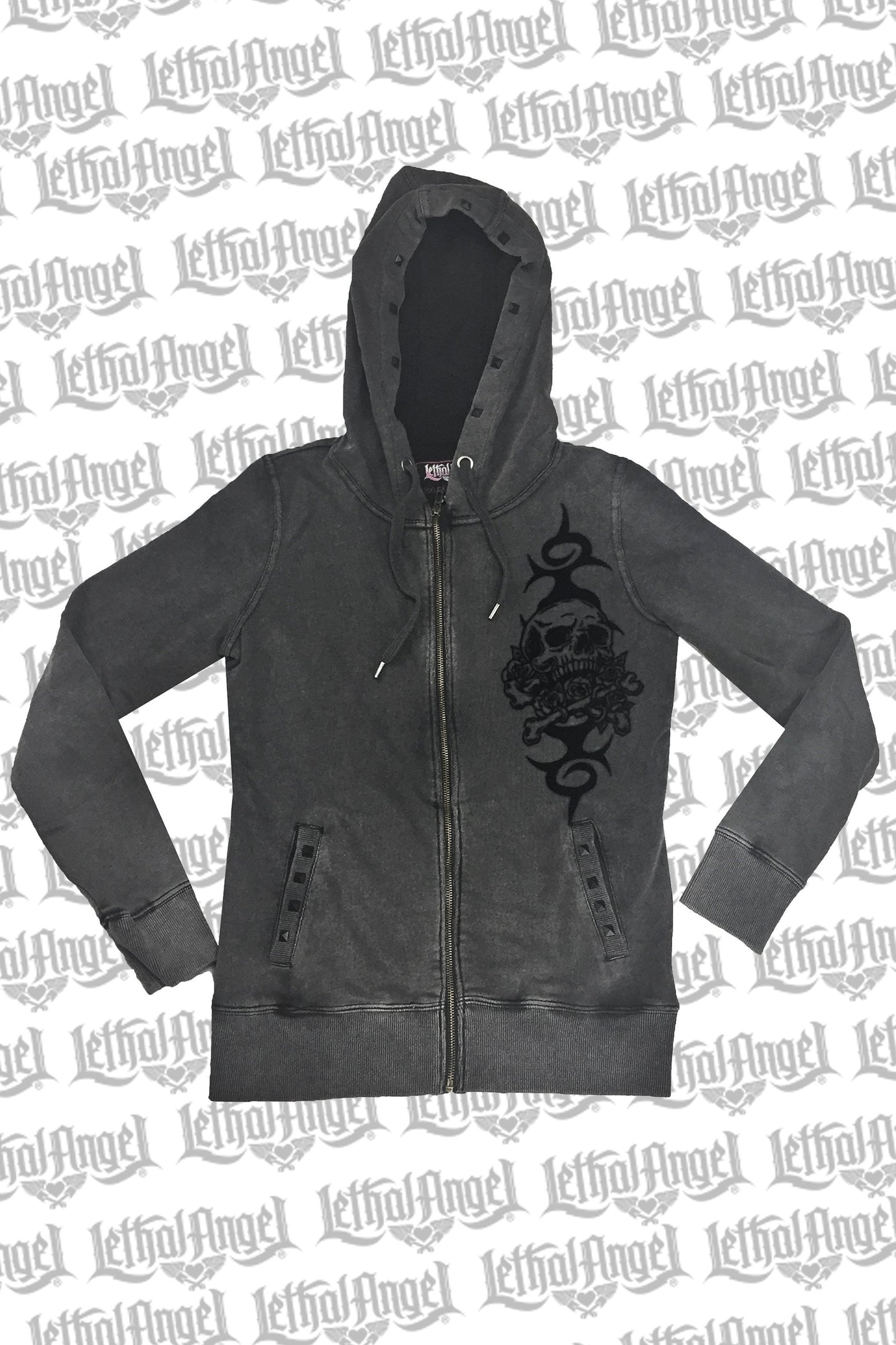 Skull N Crossbones Vintage Wash Hoodie