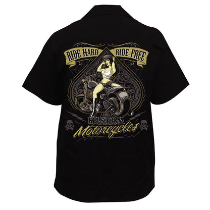 Ride Hard, Ride Free Screen Printed Workshirt