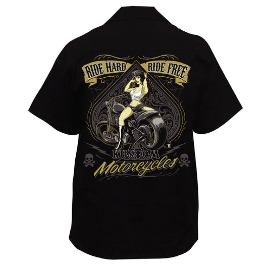 Ride Hard, Ride Free Screen Printed Workshirt
