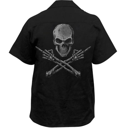 Middle Finger Screen Printed Work Shirt