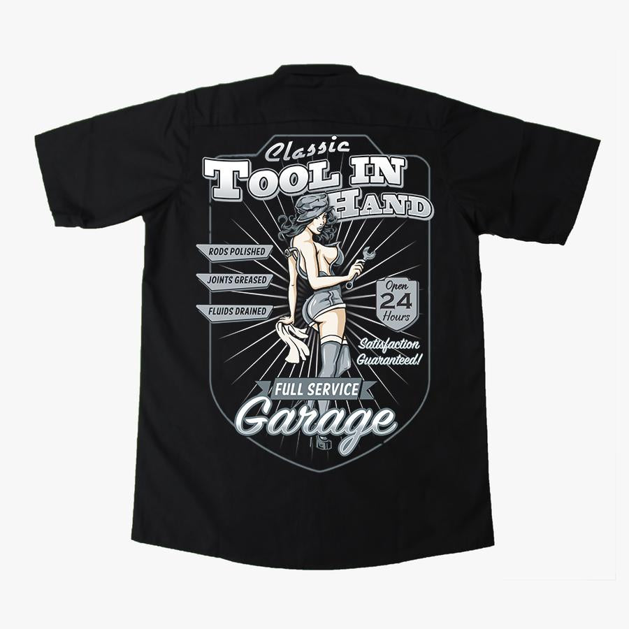 Pin up Mechanic Printed Work Shirt