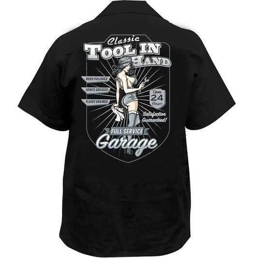 Pin up Mechanic Printed Work Shirt