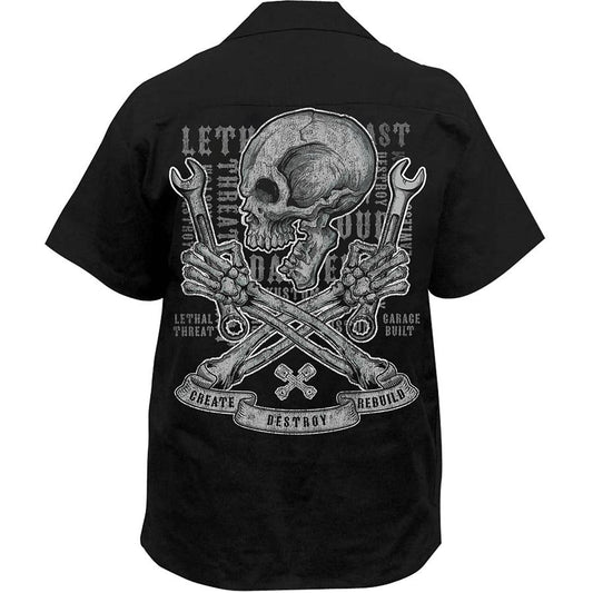 Destroy Skull Printed Workshirt