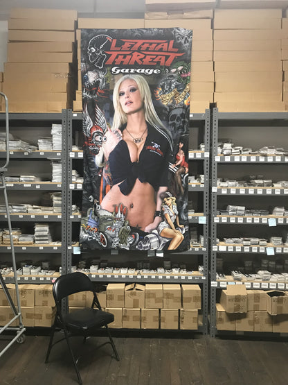 Lethal Threat Pin Up Hot Rod Banner