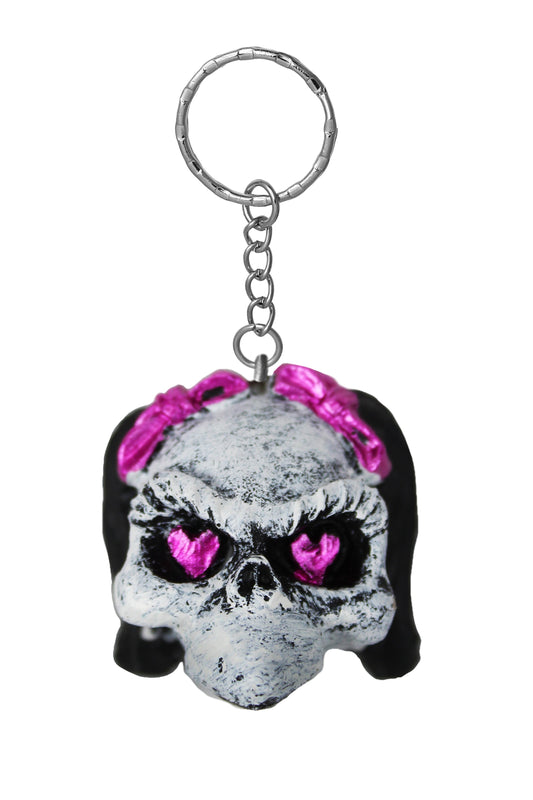 Girl Skull Key Chain