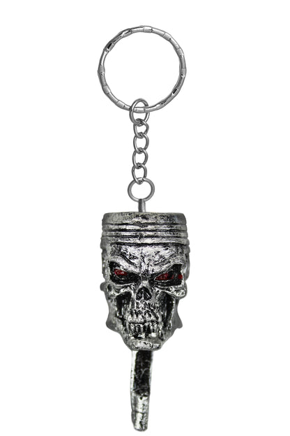 Piston Skull Key Chain