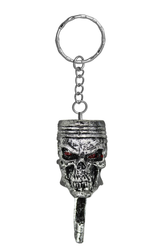 Piston Skull Key Chain