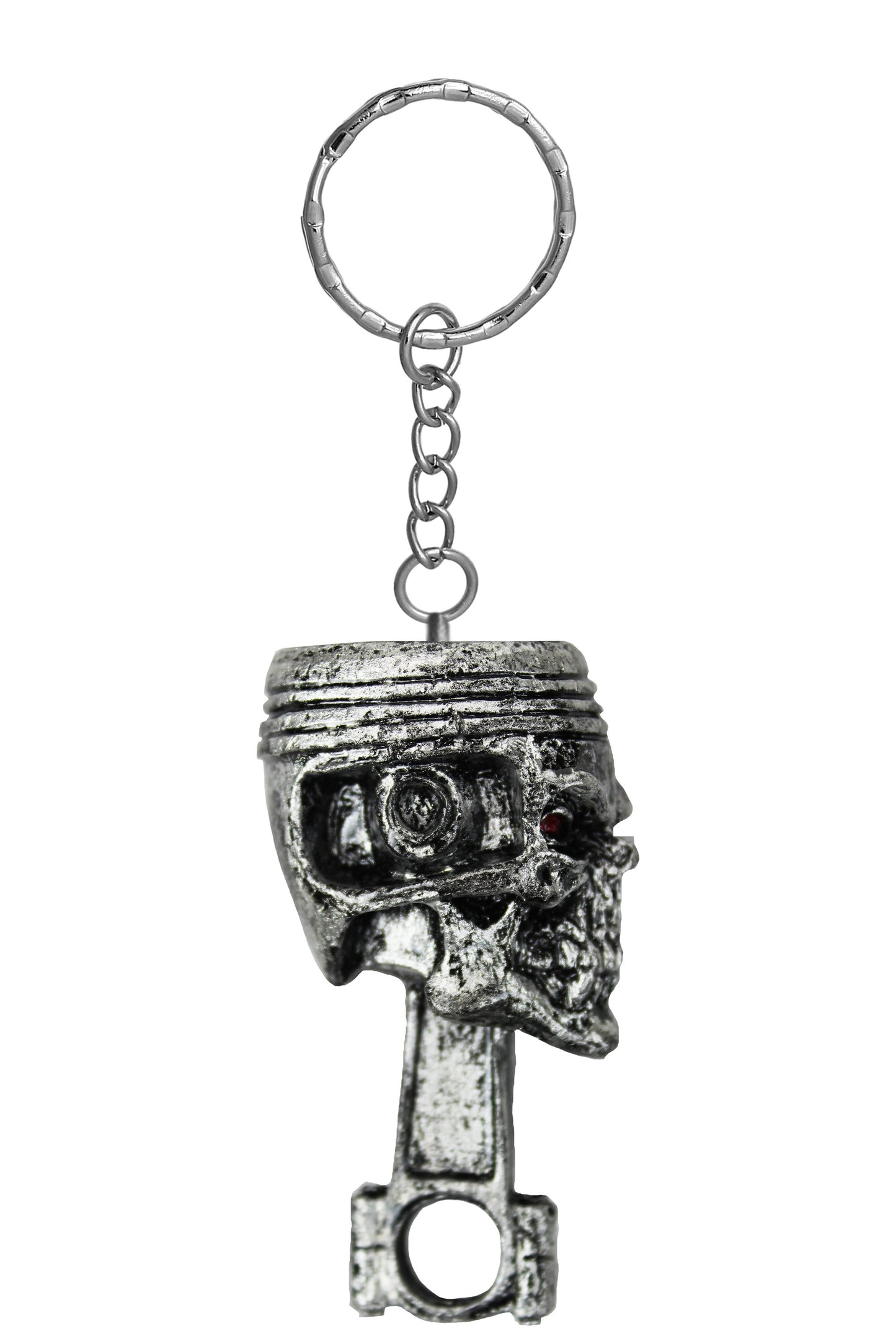 Piston Skull Key Chain