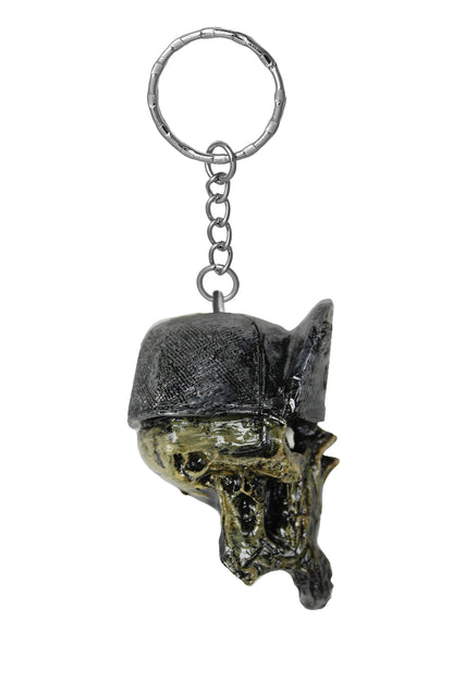 Back Off Skull Head Key Chain