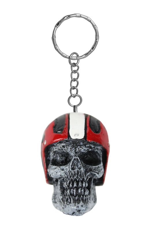 Helmet Skull Key Chain
