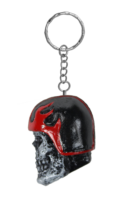Helmet Skull Key Chain