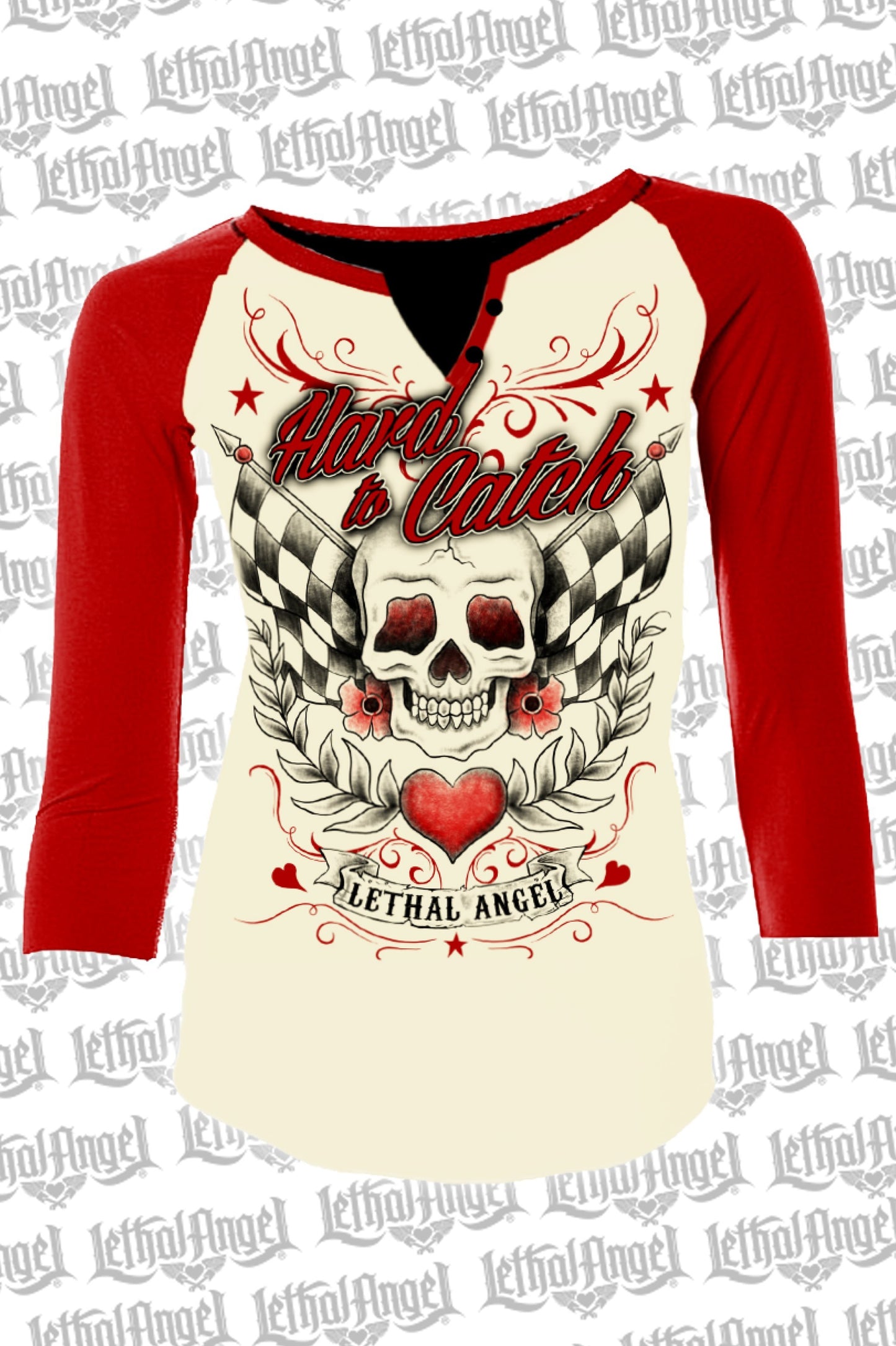 Hard to Catch 3/4 Raglan Sleeve Shirt