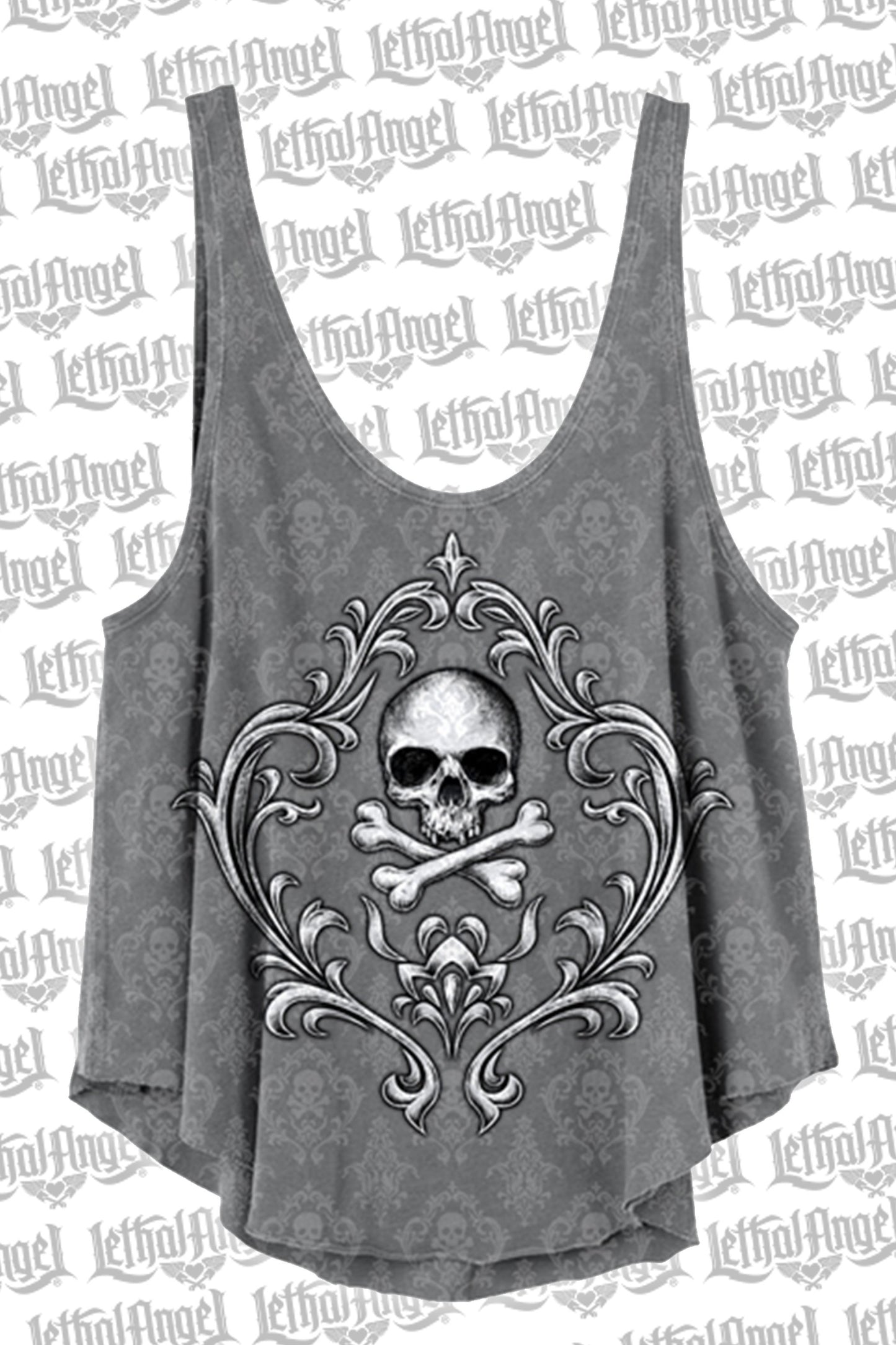 Skull and Crossbones Loose Tank Top