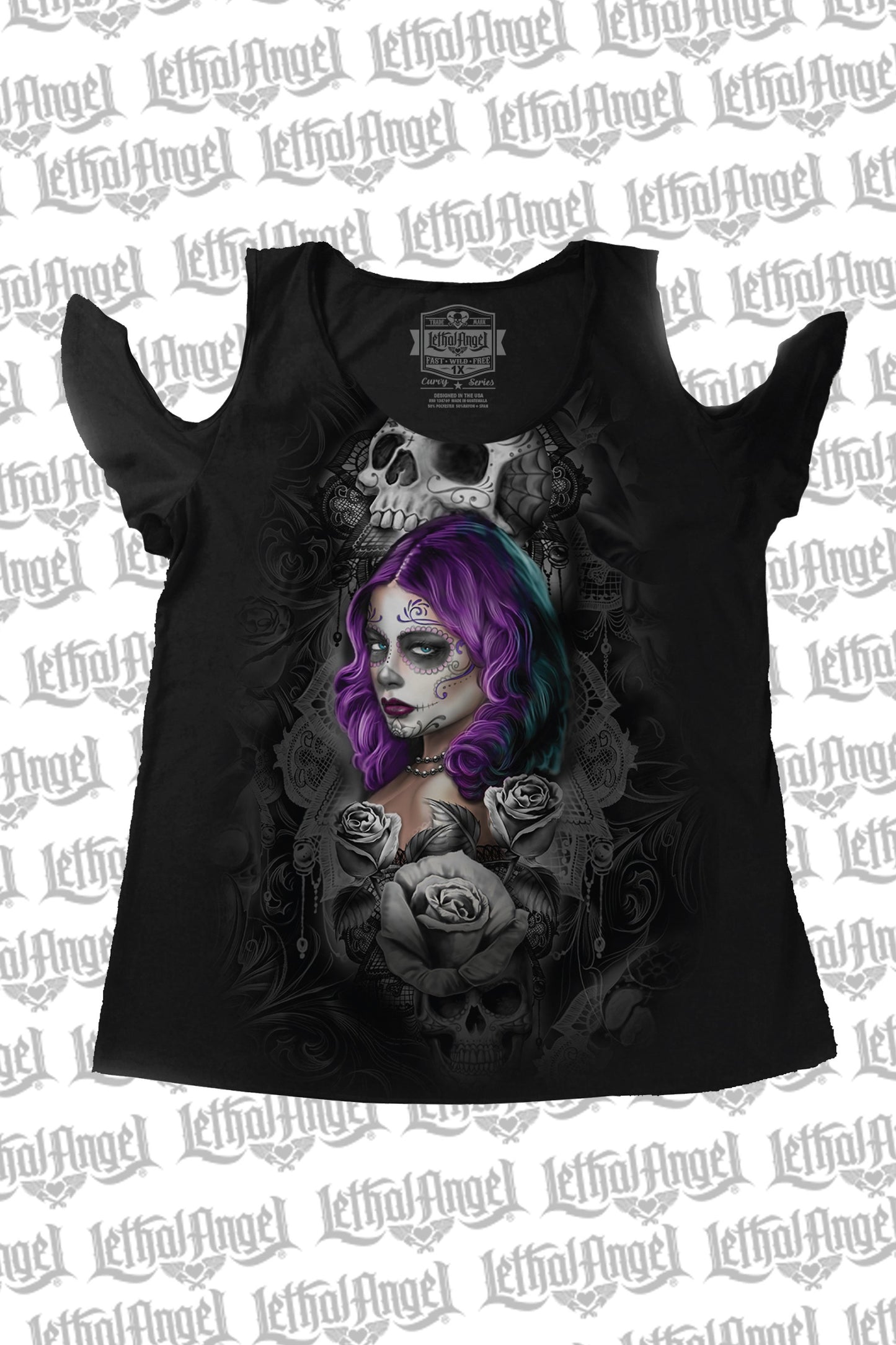 Queen of Hearts Shoulder Peak Shirt
