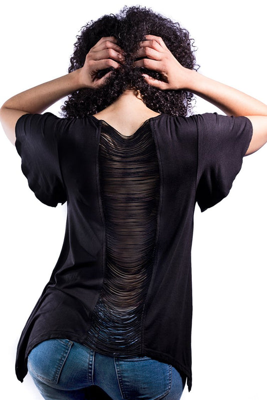 Hell on Heels Split Back Shirt