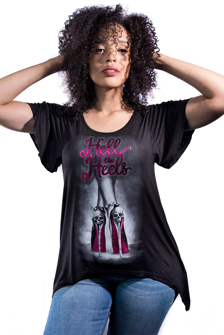 Hell on Heels Split Back Shirt
