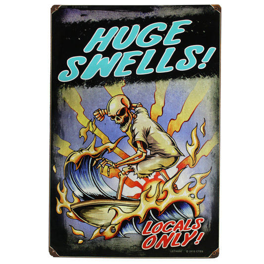 Huge Swells! \ Vintage Metal Sign