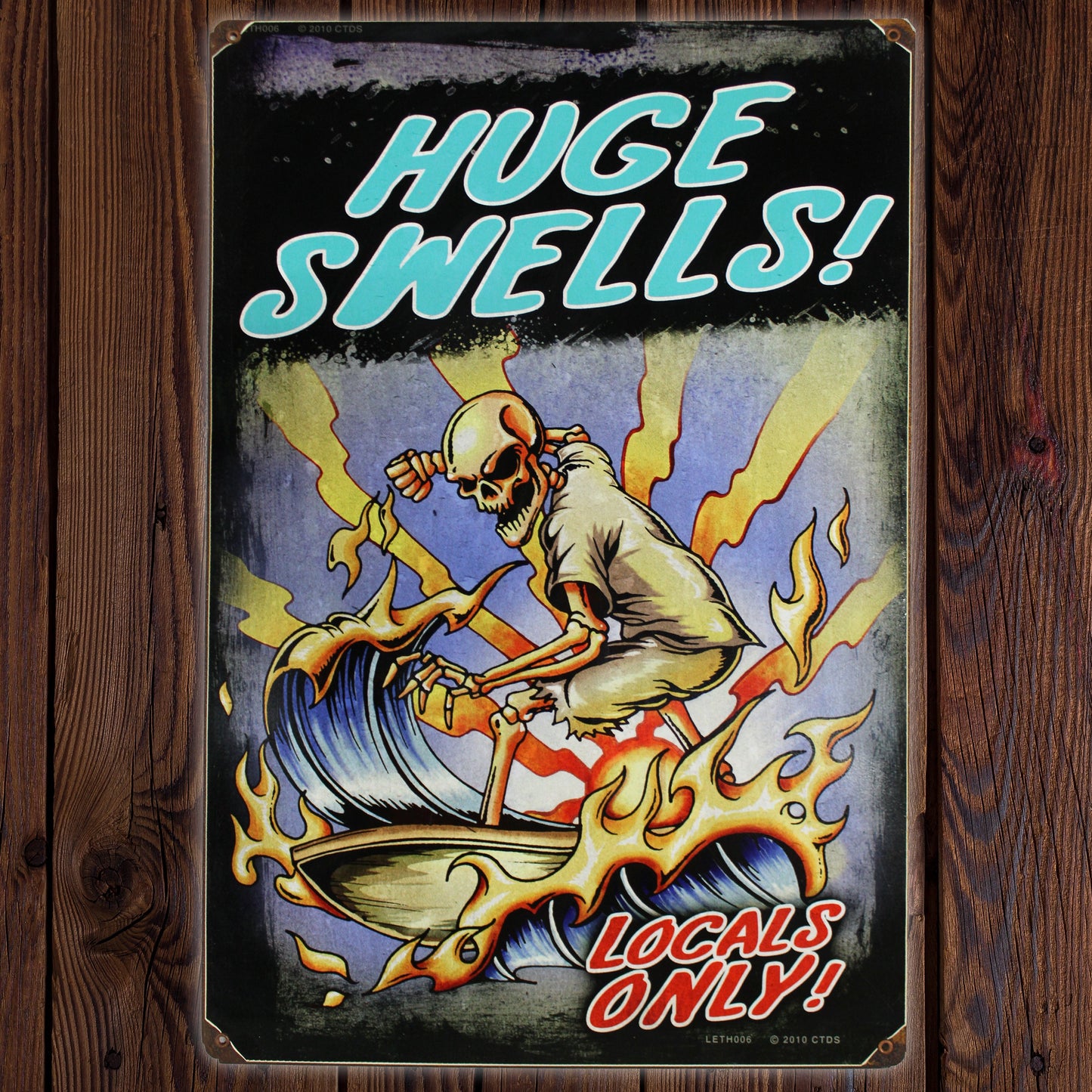 Huge Swells! \ Vintage Metal Sign