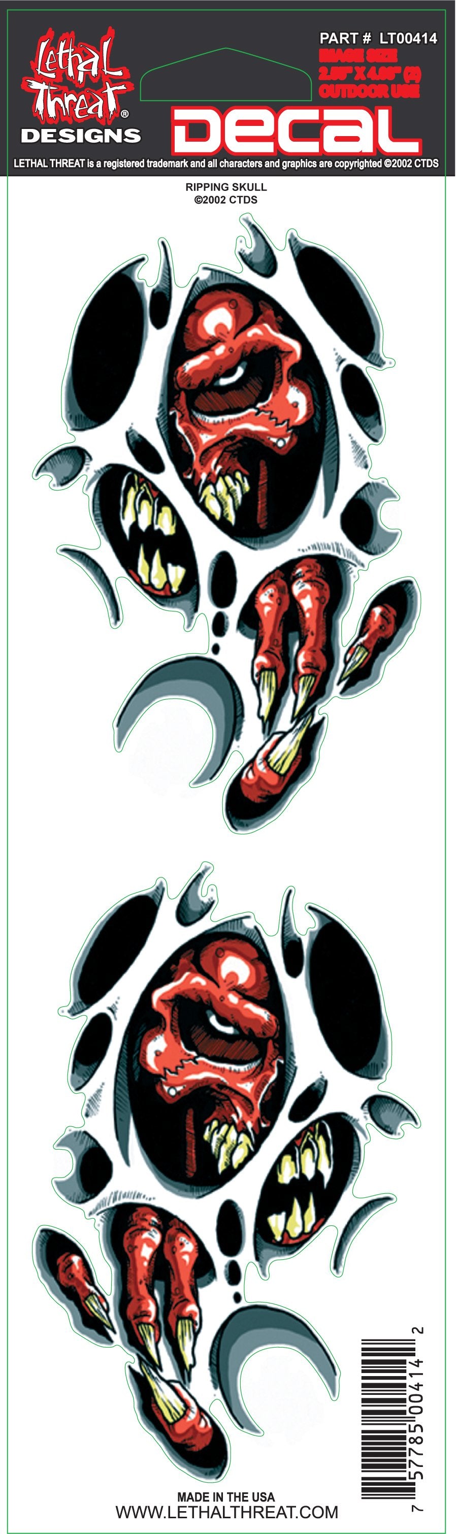 Ripping Skull Decal