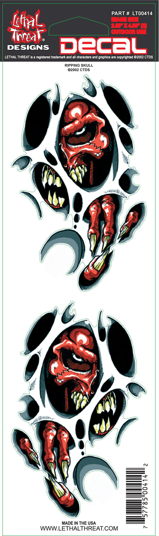 Ripping Skull Decal