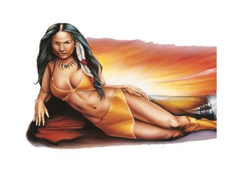 Indian Girl Right Decal