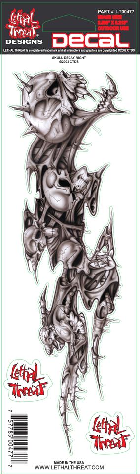 Skull Decay Right  Decal