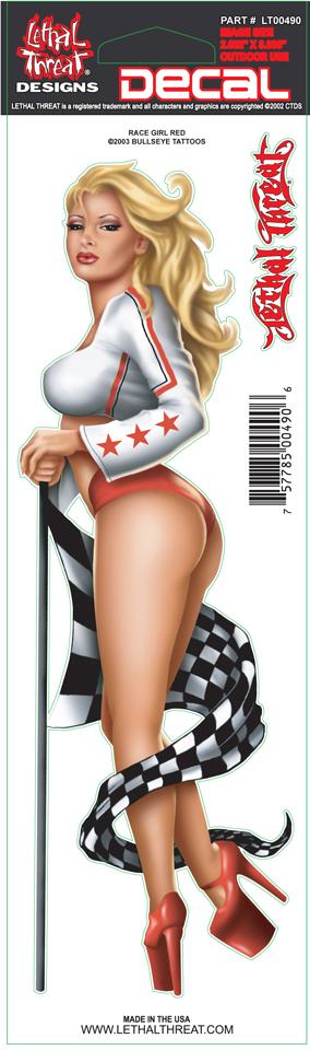 Race Girl Red Decal